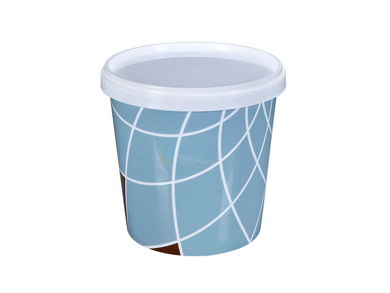 24oz круглый пластиковый контейнер для мороженого IML